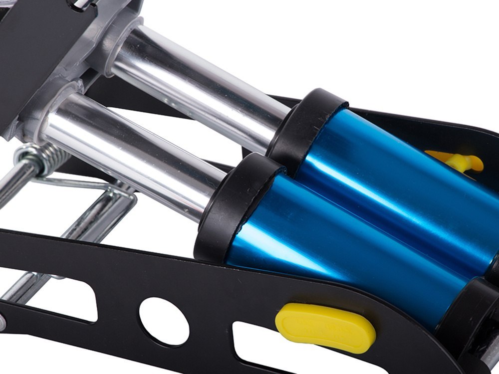 POMPKA SAMOCHODOWA NOŻNA DWUTŁOKOWA KOŃCOWKI ROWER AUTO DO PIŁEK MATERACA